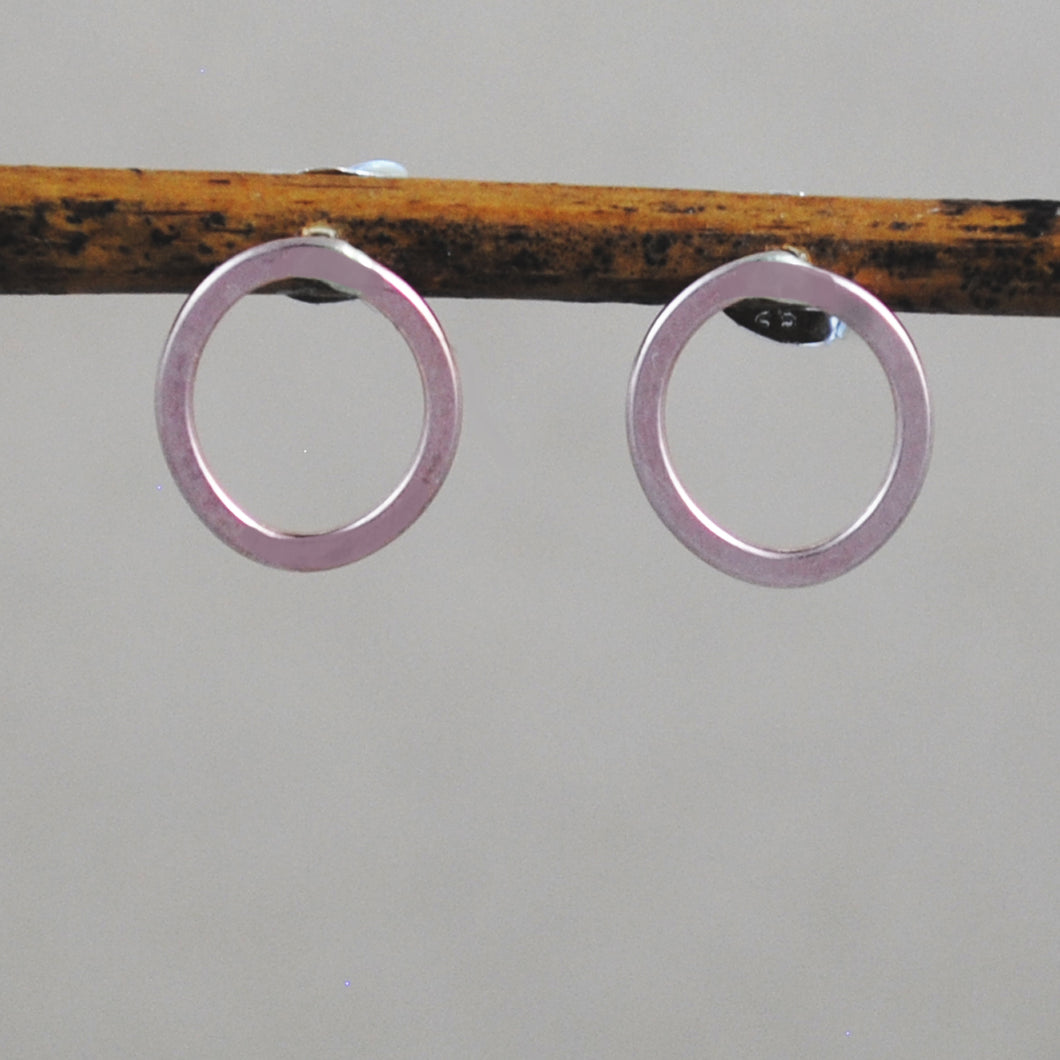 Small Circle Studs - rose gold-filled