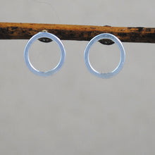 Small Circle Studs - sterling silver