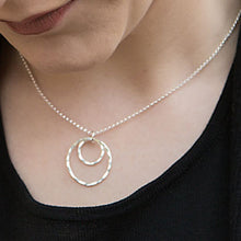 Double Ring Pendant - sterling silver