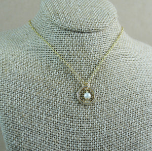 Pearl Halo Pendant - gold-filled