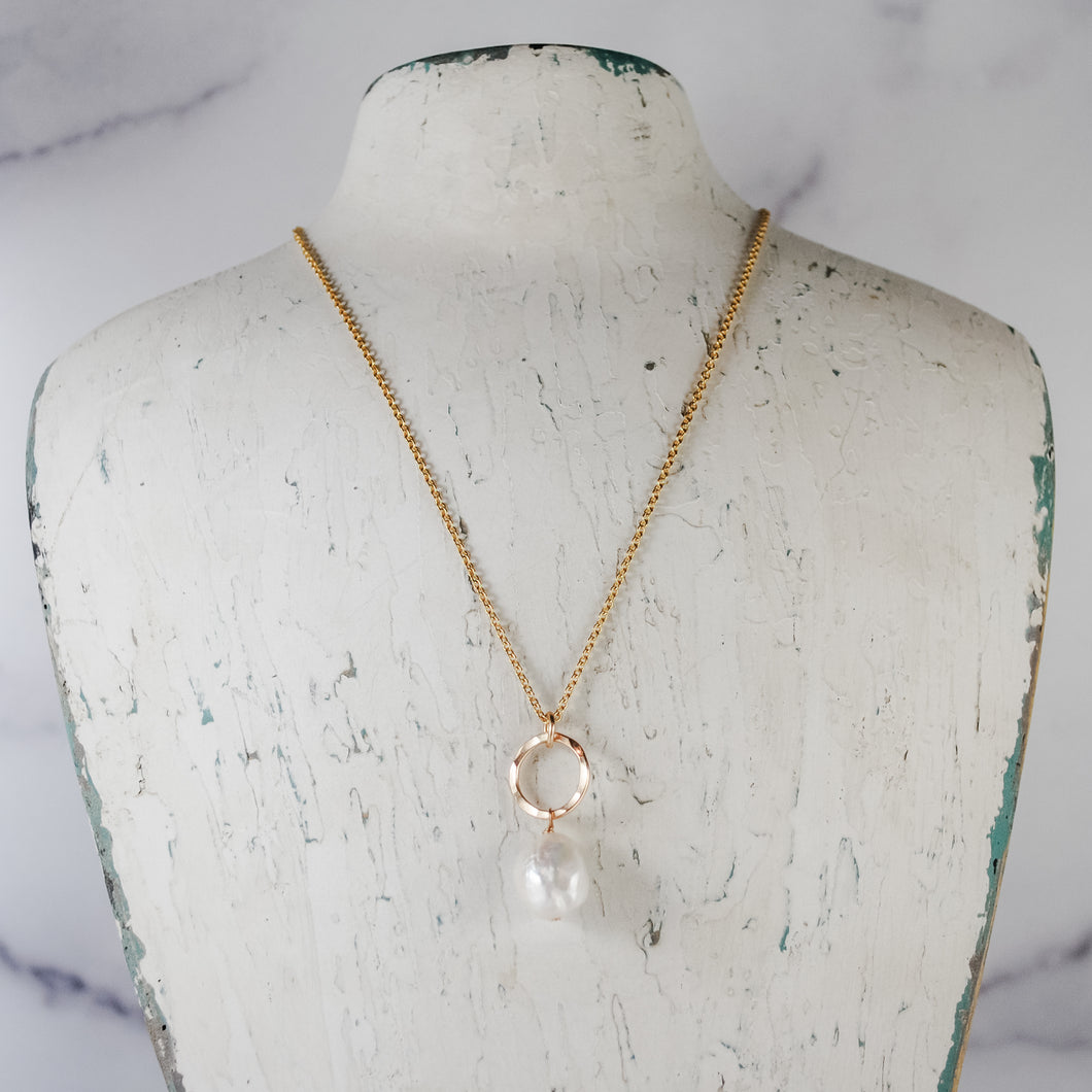 Baroque Pearl Pendant - gold-filled