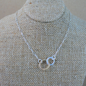 Mini Interlocking Pendant - mixed metals