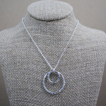 Double Ring Pendant - sterling silver