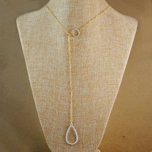 Beaded Lariat - Mixed Metals