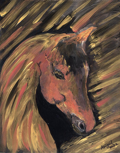 Blood Bay Horse Note Card