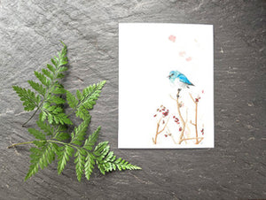 Blue Bird Greeting Card