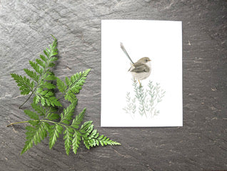 Brown Fat Bird Greeting Card