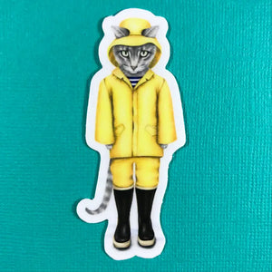 Rain Cat  Sticker