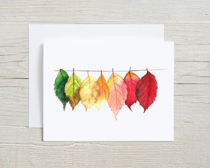 Mixed Leaves Greeting card