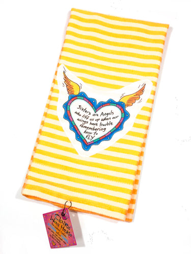 #174 Tea Towel - Sisters are Angels