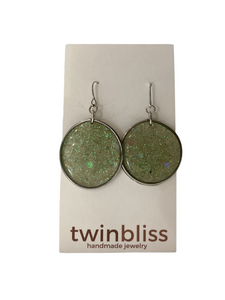 Sparkle + Shine Earrings - Round Green