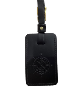 Compass -Leather Luggage Tags