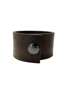 Hand-Painted Leather Cuff/Rising Sun Design