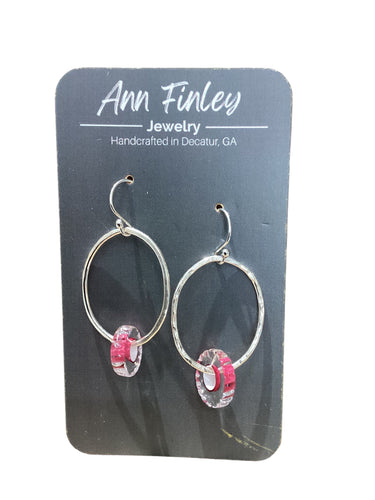 Pink 0.925 Glass Bead Earrings