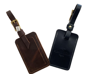 And So The Adventure Begins -Leather Luggage Tags