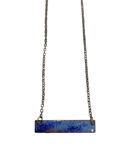 Navy Blue and Light Blue Bar Necklace