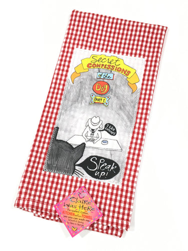 #214 Tea Towel - Confessions of the Dog
