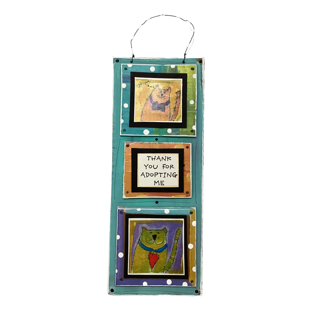 THANK YOU FOR ADOPTING ME - Cardboard Plaque