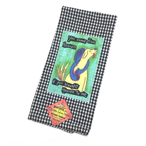 #112 Tea Towel - Heaven Dog