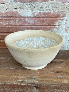 Handcrafted White Flower Bowl