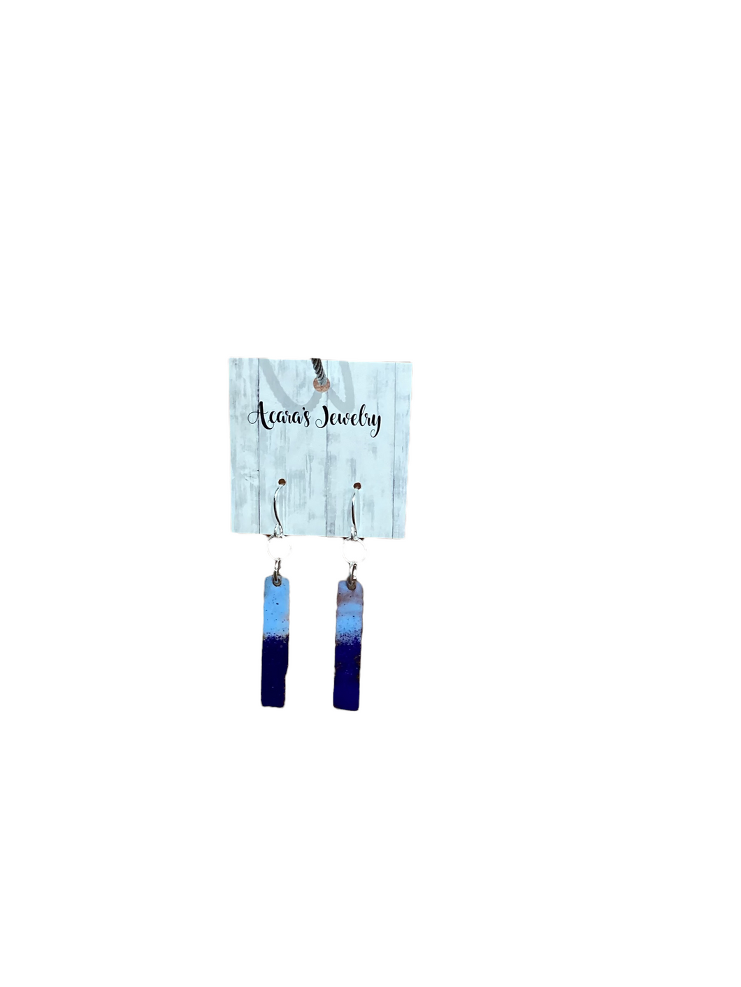 Navy Blue and Light Blue Rectangle Dangles