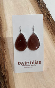 Sparkle + Shine Earrings - Large Brown Drop (1)