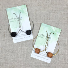 Teardrop Diffuser Earrings - Wood Hex
