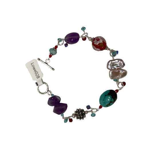 Turquoise/Amethyst Bracelet