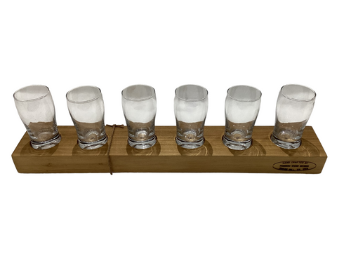 Poplar Wood 4/ Drink Glass or Dessert Flight Board