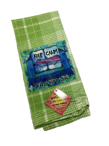 #217 Tea Towel - Keep Calm & Nap On