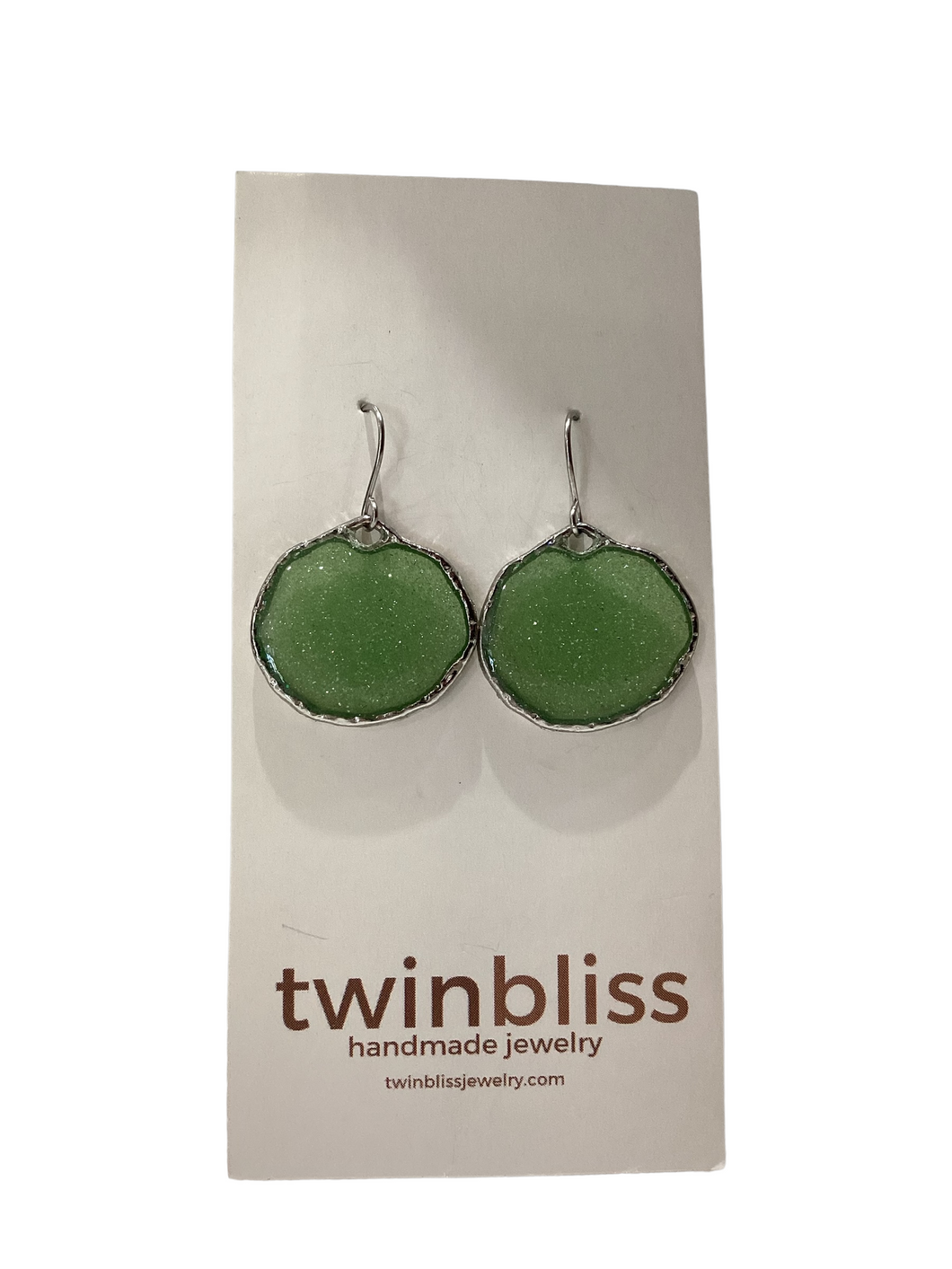Sparkle + Shine Earrings - Small Round Green