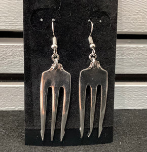 Silver Plate Fork Earrings