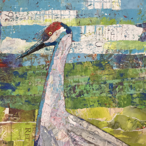 Grey Crane Painting