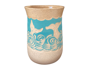 Dragonfly or Whale Tail Thumb Tumbler with Thumb Print
