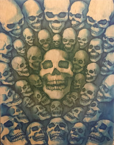 40 Skulls-Blue