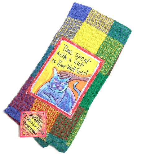 #89 Tea Towel - Time Cat