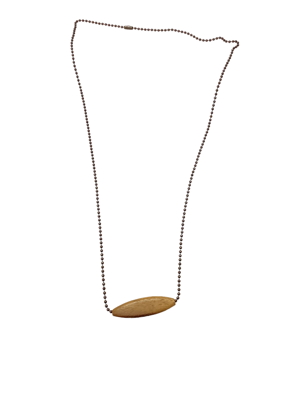 Wood Oblong Diffuser Necklace