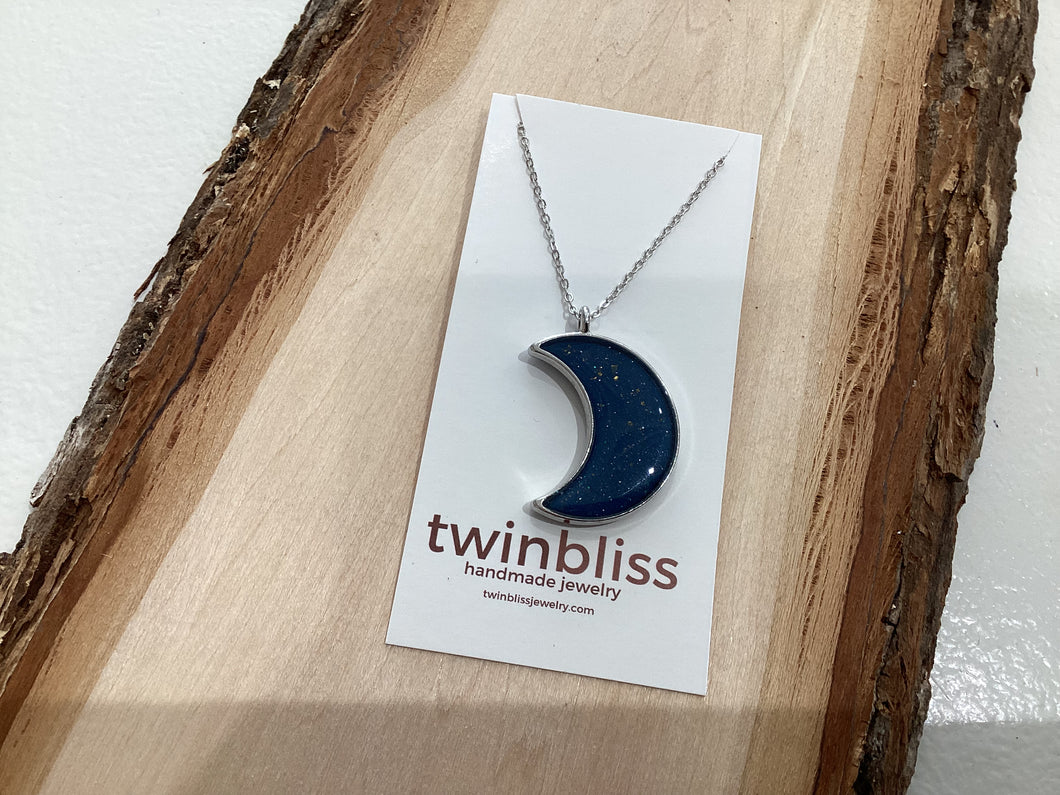 Earth & Sky - Blue Moon Silver Necklace