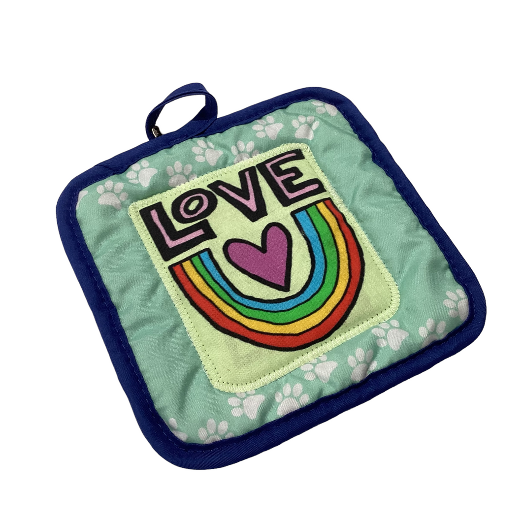 #245 Hot Pad - Love U Rainbow