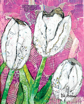 White Tulips - Notecard
